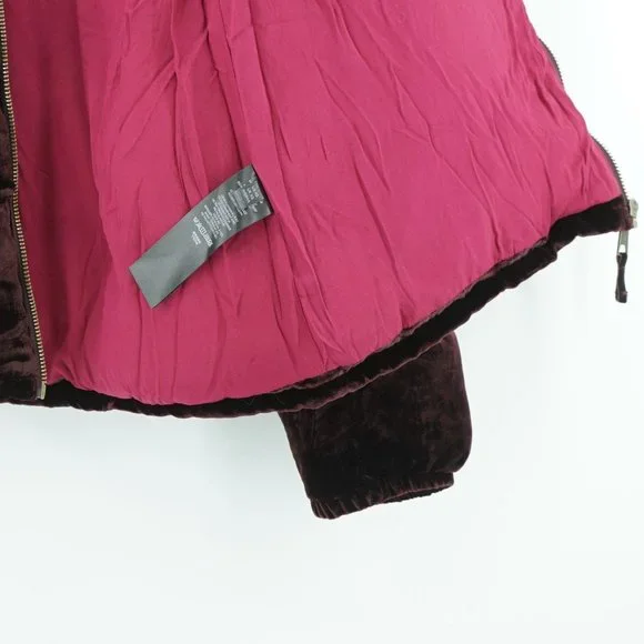 Anthropologie Velour Sequined Puffer Jacket Coat - Picture 15 of 16